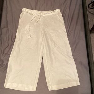 LOFT Women’s Large Petite White Wide Leg Pants